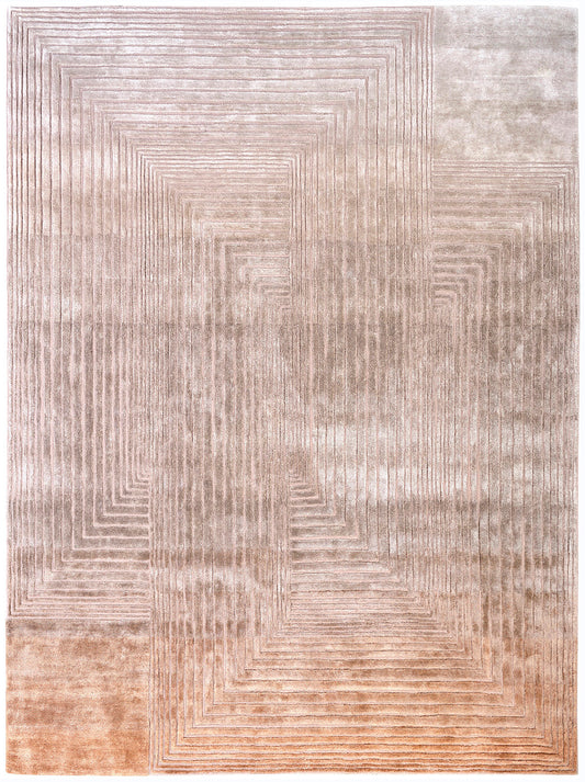 Luxury hand tufted carpet made from Wool & Botanical Silk