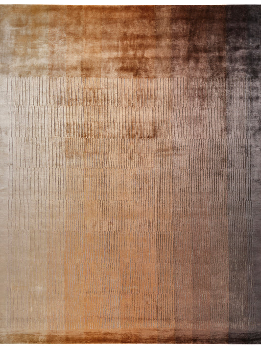 Luxury hand knotted carpet made from 100% Botanical Silk