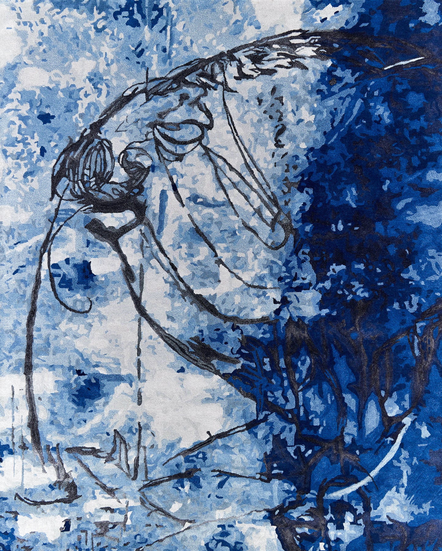 Luxury hand tufted carpet made from New Zealand Wool and Mulberry Silk