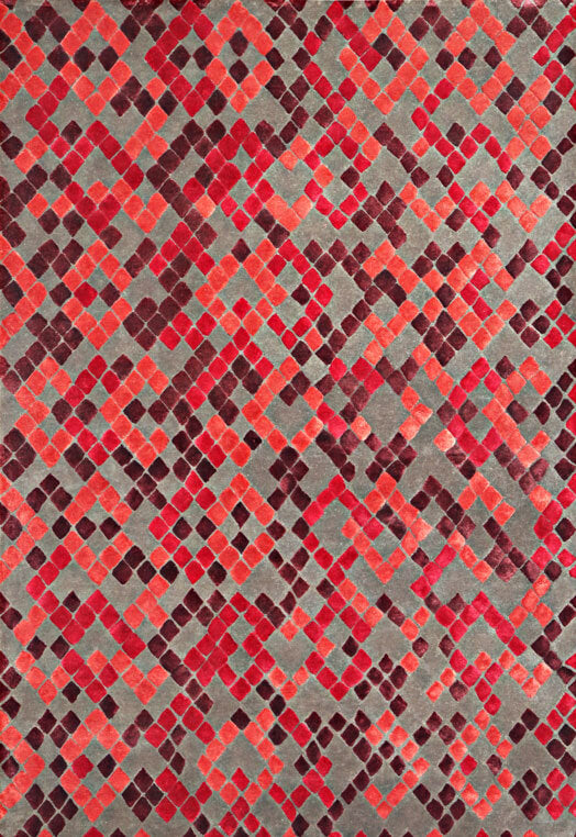 Luxury hand tufted carpet made from Wool & Botanical Silk