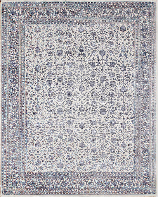 Luxury hand knotted carpet made from Wool & Botanical Silk