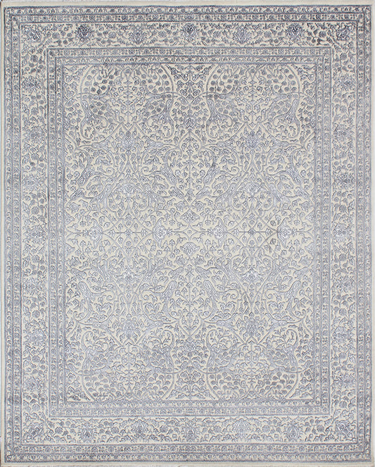 Luxury hand knotted carpet made from Wool & Botanical Silk