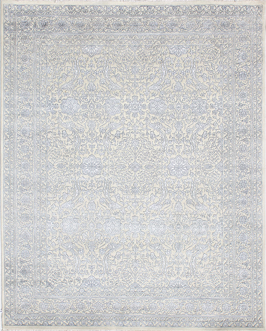 Luxury hand knotted carpet made from Wool & Botanical Silk