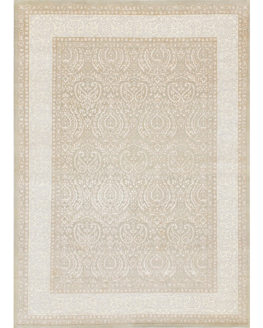 Luxury hand knotted carpet made from Wool & Botanical Silk