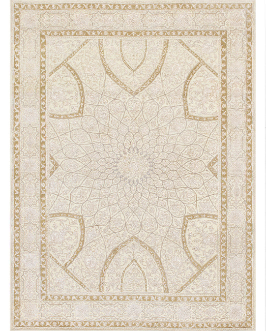 Luxury hand knotted carpet made from Wool & Botanical Silk