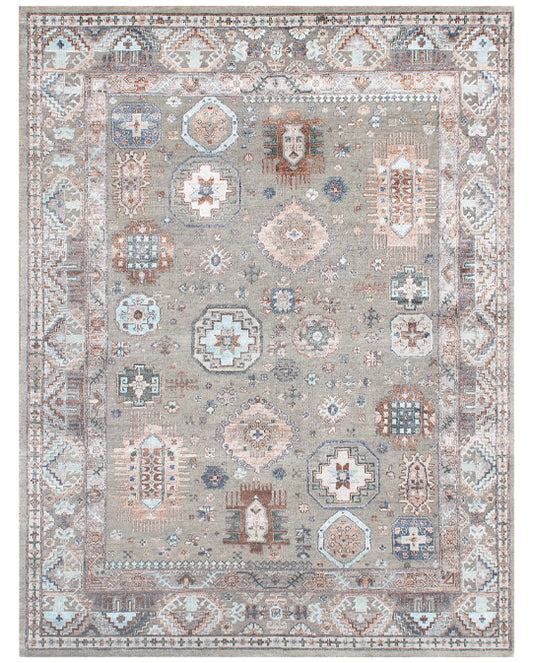 Luxury hand knotted carpet made from Wool & Botanical Silk