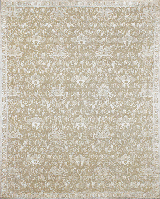 Luxury hand knotted carpet made from Wool & Botanical Silk