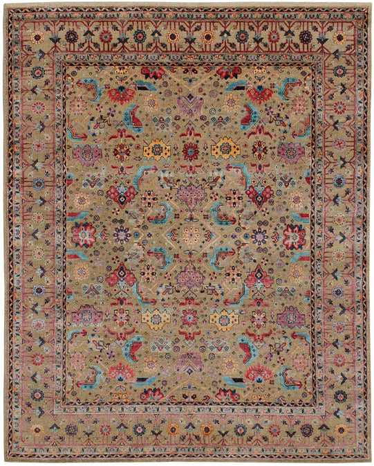 Luxury hand knotted carpet made from Wool & Botanical Silk