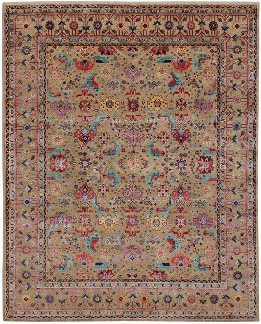 Luxury hand knotted carpet made from Wool & Botanical Silk