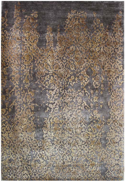 Luxury hand tufted carpet made from Botanical & Bamboo Silk