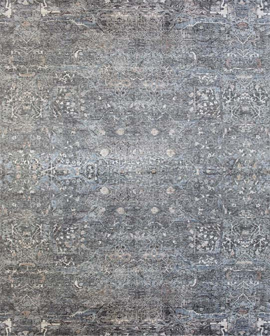 Luxury hand knotted carpet made from Wool & Bamboo Silk