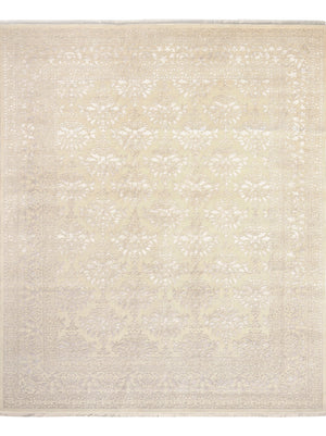 Hands DL 4087 Ivory Beige Luxury Carpet - Wool & Botanical Silk, Hand Knotted (12' x 15')