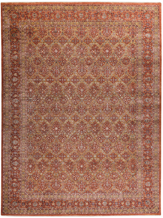 Luxury hand knotted carpet made from 100% Wool