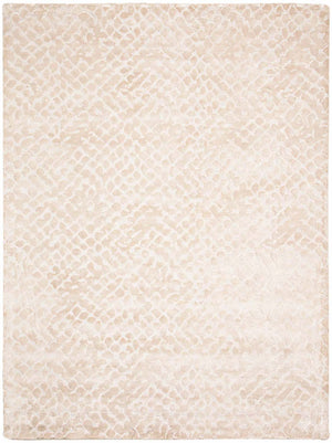 Hands INDULGE Beige Taupe Luxury Carpet - 100% Botanical Silk, Hand Tufted (3' x 5')