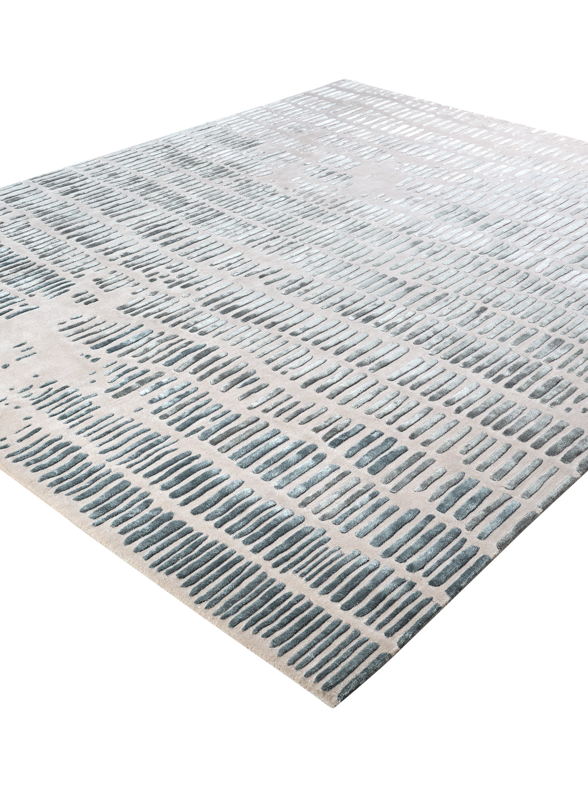 Surge Beige Teal Handmade Luxury Carpet – Wool & Botanical Silk | Hand ...