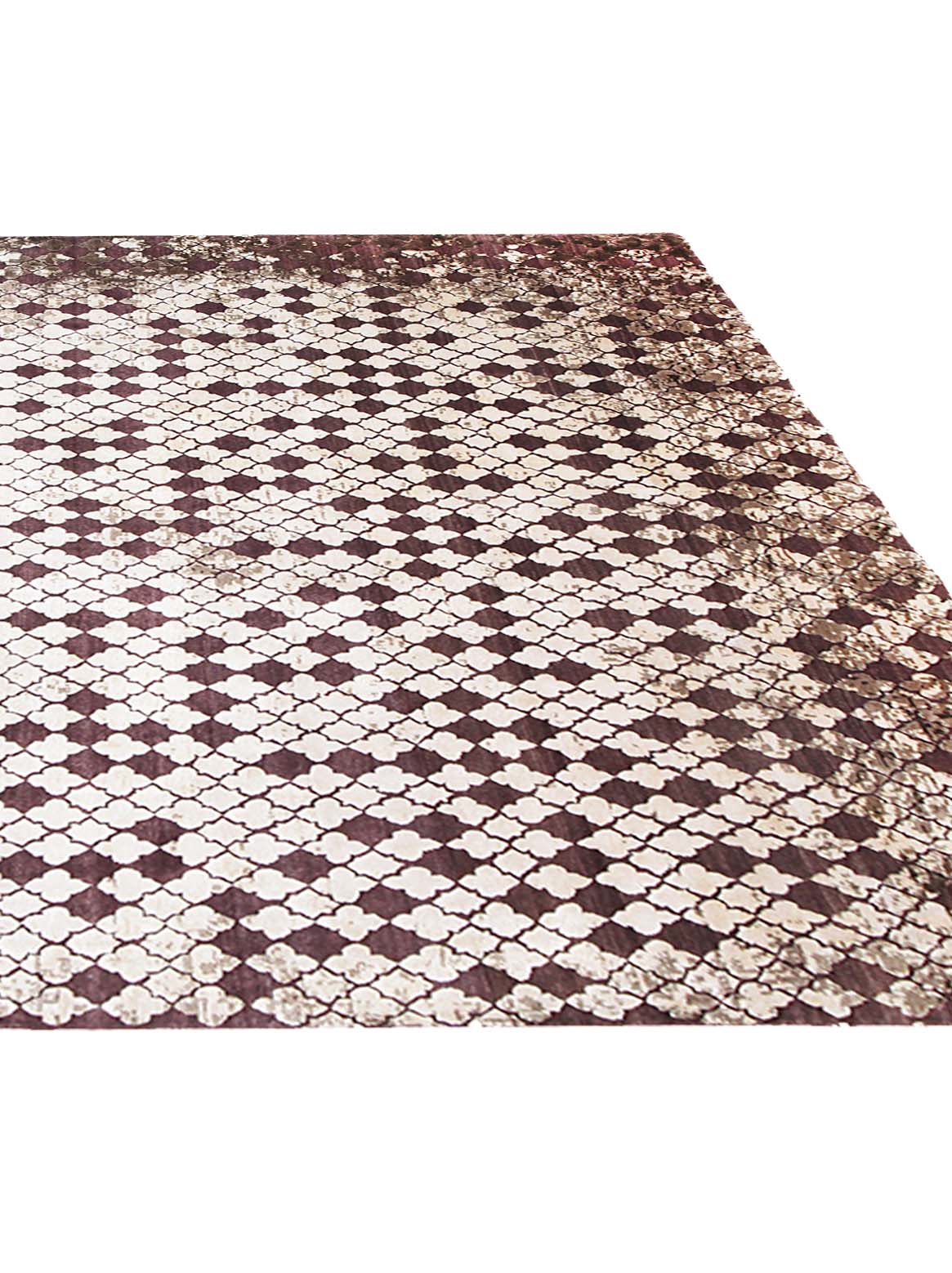 Hands ZALIJ Mauve Luxury Carpet Wool Botanical Silk Hand Knotted hands-zalij-mauve-luxury-carpet-wool-botanical-silk-hand-knotted