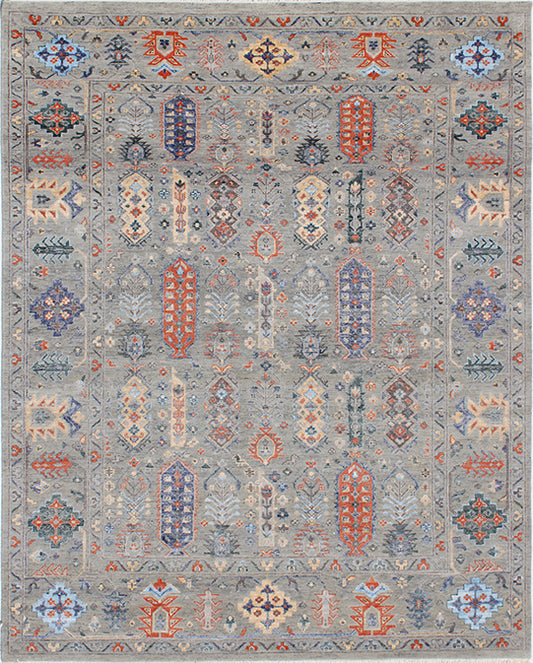 Hands DL 1316 Assorted Luxury Carpet - Wool & Botanical Silk, Hand Knotted (8' x 10')