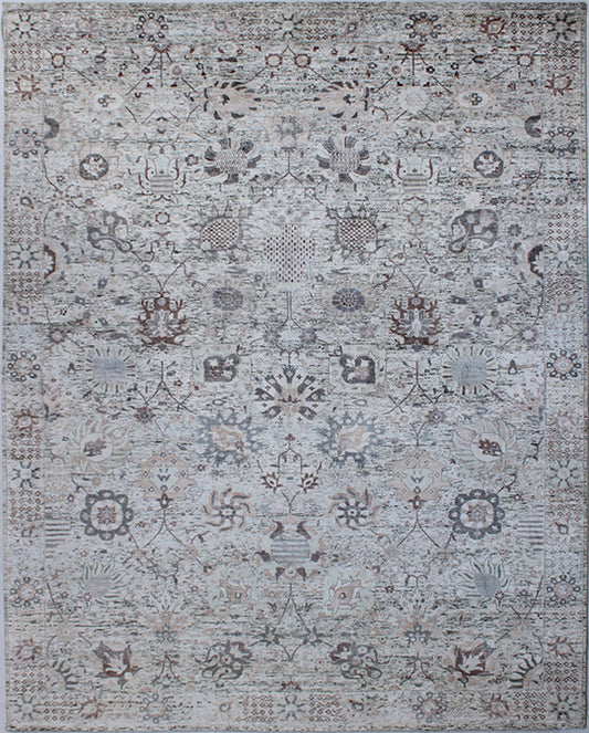 Hands DL 1525 Multi Luxury Carpet - Wool & Botanical Silk, Hand Knotted (10' x 14')