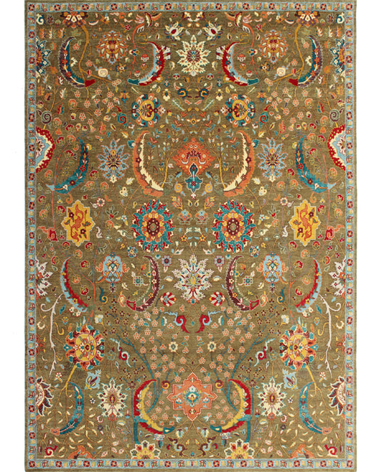 Hands DL 5177 Assorted Luxury Carpet - 100% Wool, Hand Knotted (9'3" x 12'3")