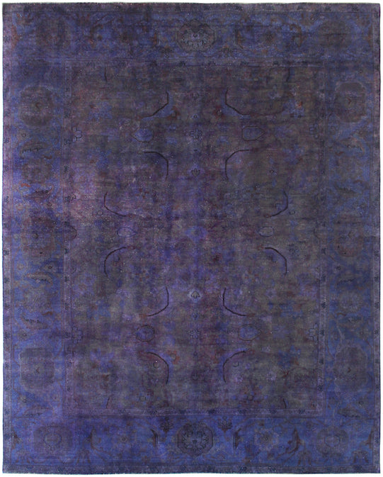 Hands P 1251 Brown Purple Luxury Carpet - 100% Wool, Hand Knotted (8' x 10')