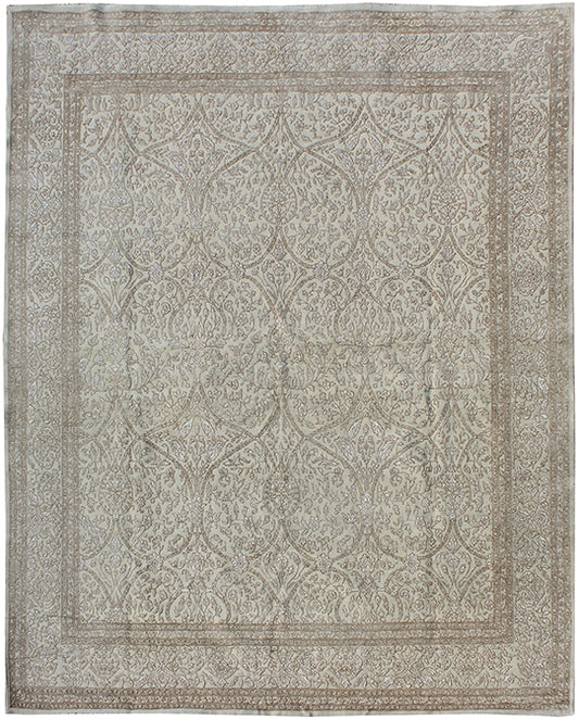 Hands P 35368 Beige Luxury Carpet - Wool & Botanical Silk, Hand Knotted (12' x 15')