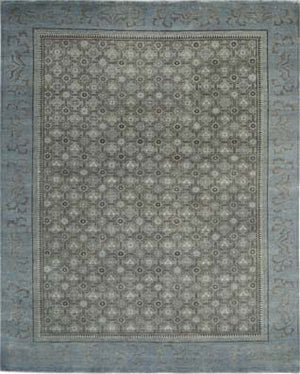 Hands DL 236 Grey Brown Luxury Carpet - 100% Wool, Hand Knotted (9' x 12')