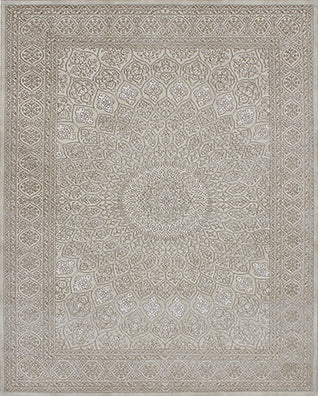 Luxury hand knotted carpet made from Wool & Botanical Silk